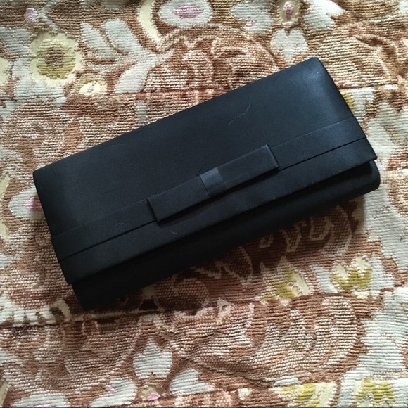 Carolyne Barton black silk bag, convertible clutch - Picture 8 of 8